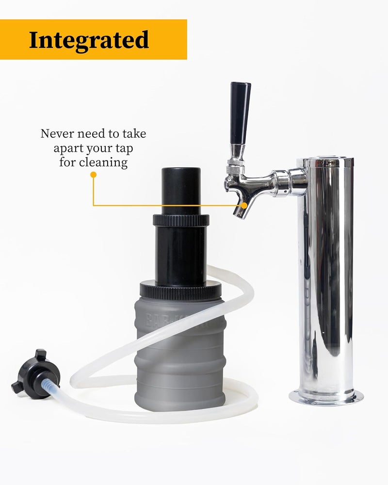 Bar-King Quick-Connect Kegerator Beer Line Cleaning kit. Now You Can Clean Your Beer Lines as Easily as Changing a Keg. (Includes Cleaning Powder) - for Standard Kegs - Image 2